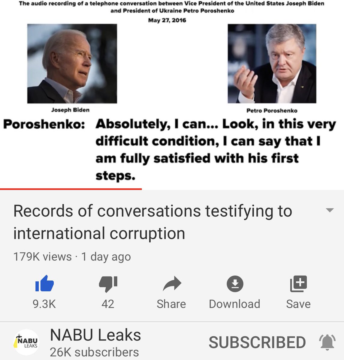 More on the Ukrainian American prosecutor from the May 2016 call between Biden and Poroshenko and it’s very obvious what’s going on. It’s not Poroshenko who’s running Ukraine but again, it’s Biden who’s also enriching himself off the taxpayers