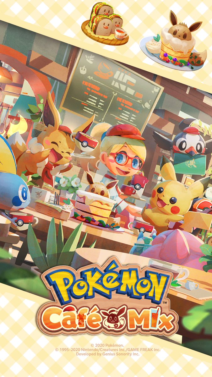 Pokemon Cafe Mix公式 En Twitter 配信スタート記念 スマートフォン用オリジナルデザインの壁紙をプレゼント お持ちのスマホに合ったサイズの画像を保存してください 壁紙に設定して Pokemon Cafe Mix をさらに楽しもう ポケモンカフェミックス スマホ