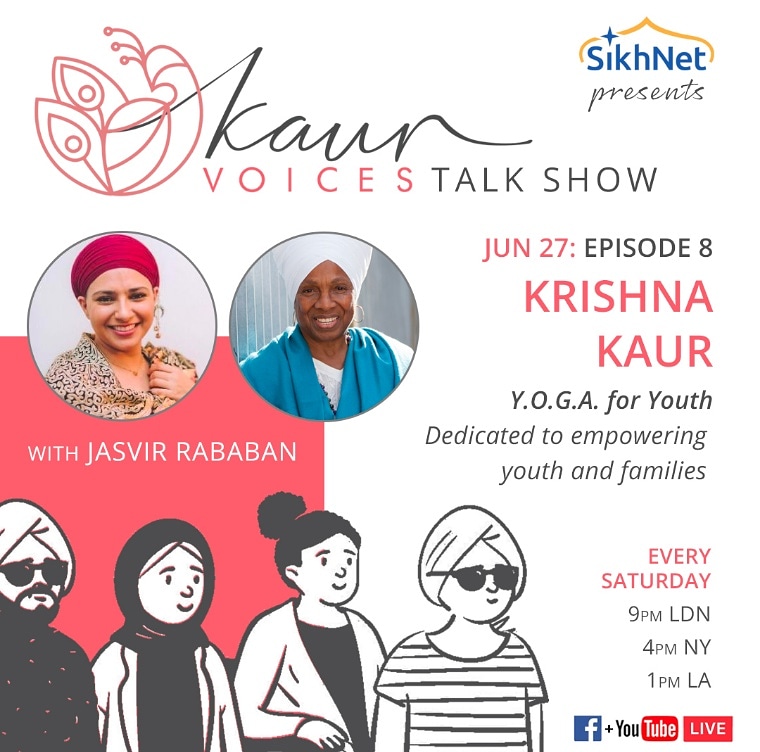 krishnakaur's tweet photo. Greetings! Catch me on an episode of Kaur Voices Talk Show with Jasvir Rababan presented by @SikhNet this Saturday, June 27th at 1:00 pm PT!

Watch on Facebook or YouTube Live. https://t.co/MJD5PGTvrW https://t.co/cQkfCJrnxZ