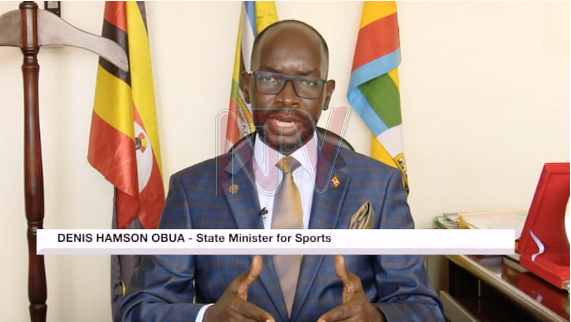 ntvuganda's tweet photo. NTV SPORT: Sports minister Denis Hamson Obua has assured @UgandaCranes players that a $1m presidential pledge made after Uganda reached the knockout stage of the 2019 AFCON will be fulfilled. #NTVNews 

Watch 👉 👉  https://t.co/BCNUhlhxAw https://t.co/LOZHWnDmPB