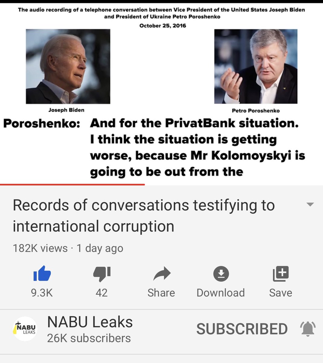 So Poroshenko tells Biden that things weren’t going well with Privat Bank aka the Bank OBiden but he has a new insider that he trusts will protect them
