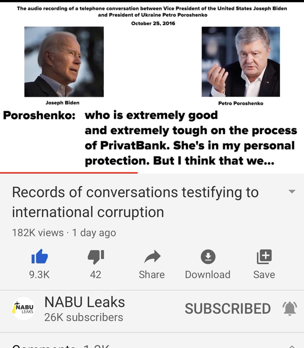 So Poroshenko tells Biden that things weren’t going well with Privat Bank aka the Bank OBiden but he has a new insider that he trusts will protect them