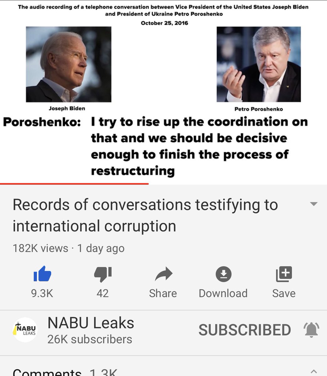 Then Poroshenko thanks Biden for the use of the CIA (!?!?) who cooperated/helped with Ukraine intelligence guys.....these audio are all separate clips and I highly recommend listening to them twice.