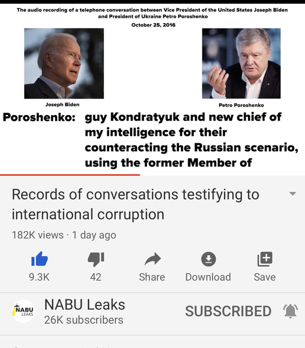 Then Poroshenko thanks Biden for the use of the CIA (!?!?) who cooperated/helped with Ukraine intelligence guys.....these audio are all separate clips and I highly recommend listening to them twice.