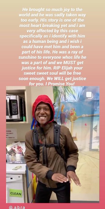 WE NEED JUSTICE FOR ELIJAH! #JusticeForElijahMcClain #blm #neverstopfightingforjustice JUSTICE TOO LONG<a href="/tag/justiceforelijahmcclain"class="tags">#JusticeForElijahMcClain</a><a href="/tag/blm"class="tags"><span>#blm</span></a><a href="/tag/neverstopfightingforjustice"class="tags"><span>#neverstopfightingforjustice</span></a>