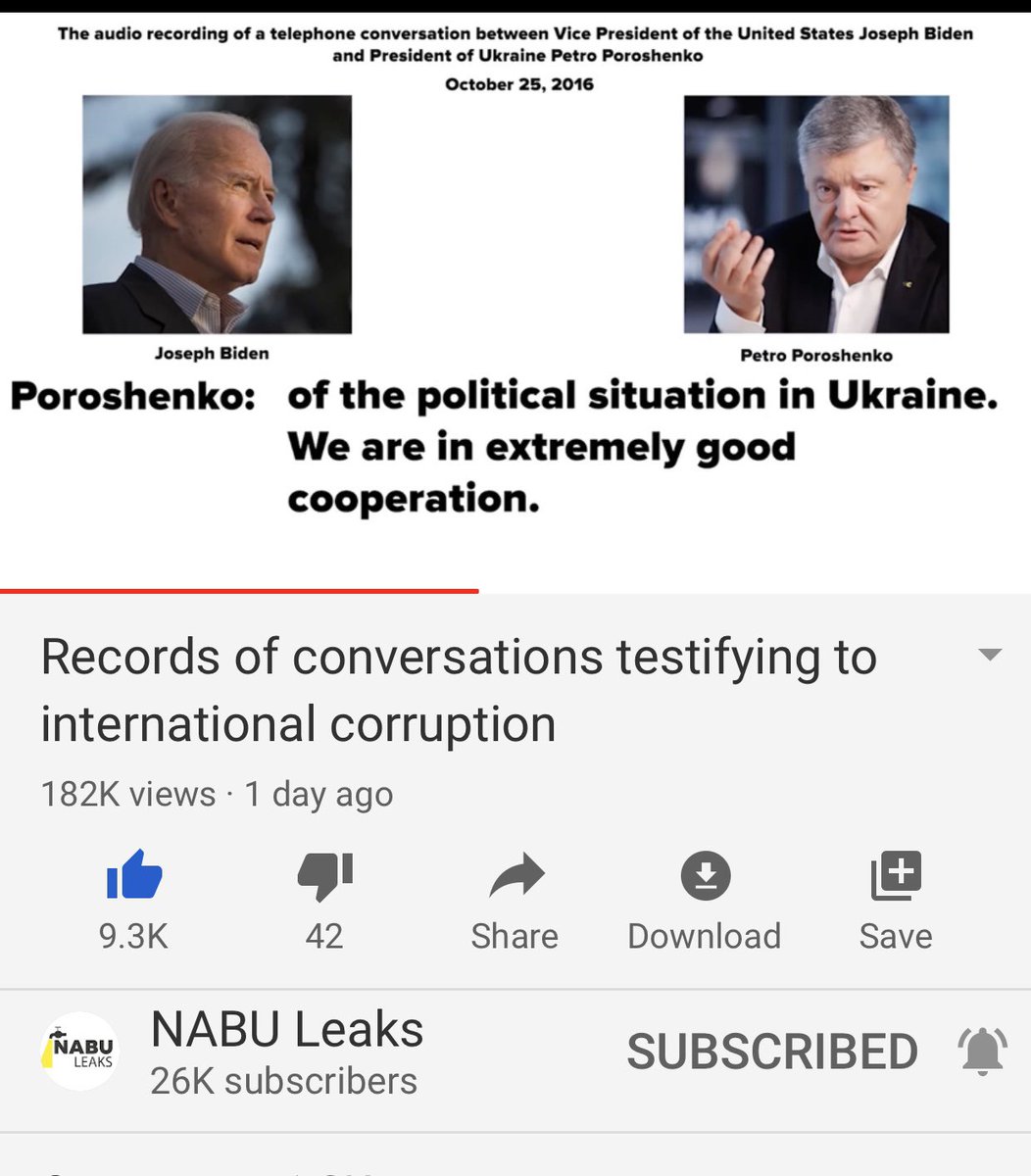 The last of the 10/2016 call where Poroshenko discusses Onyshchenko who was given a Russian passport and Biden says cool, and he’ll let him know how his convo goes with Arseniy