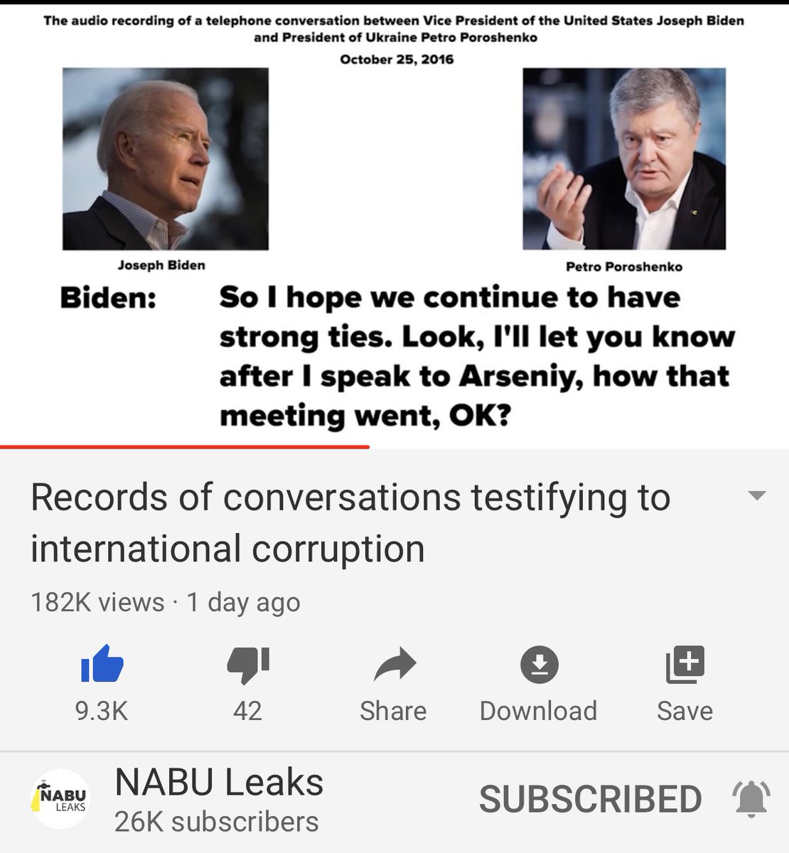 The last of the 10/2016 call where Poroshenko discusses Onyshchenko who was given a Russian passport and Biden says cool, and he’ll let him know how his convo goes with Arseniy