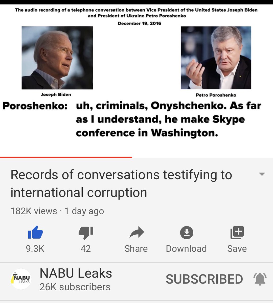 Dec 2016 call. Think back. Biden knew that Trump was taking over in a month but yet he still doesn’t seem to give zero fucks. Here’s Poroshenko thanking Biden for the “clear signal” which we’ve heard a few times now. He’s discussing how Onyshchenko might be cooperating w/the FBI