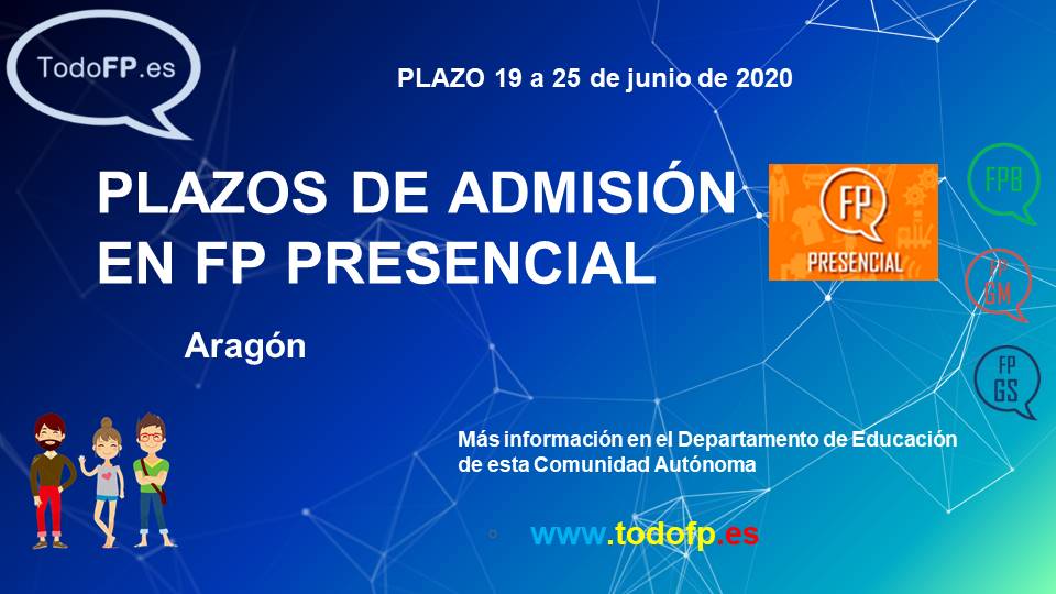 #EstudiaFP‼️📢‼️ Recordatorio de fechas: Aragón termina mañana 25 de junio el plazo de admisión para estudiar Formación Profesional Presencial. Más información en su Departamento de Educación todofp.es/sobre-fp/actua…