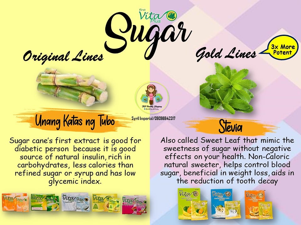 FvpHealthy's tweet photo. First Vita Plus Sugar in Original Lines (Unang Katas ng Tubo) and Gold Lines (Stevia). 

Safe and Effective!!

#FirstVitaPlus
#AmazingProduct https://t.co/3LpodWhiMV