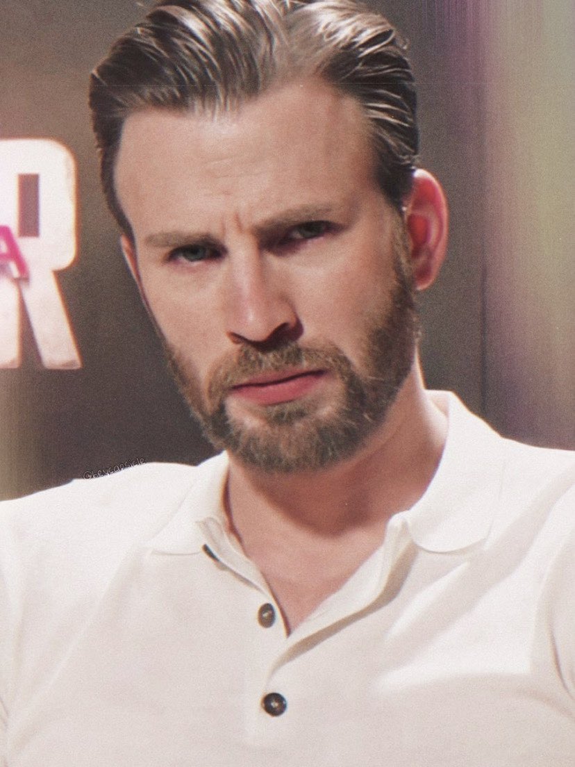 evanschain's tweet image. they say the devil works hard, but i think chris evans’ eyebrows work harder