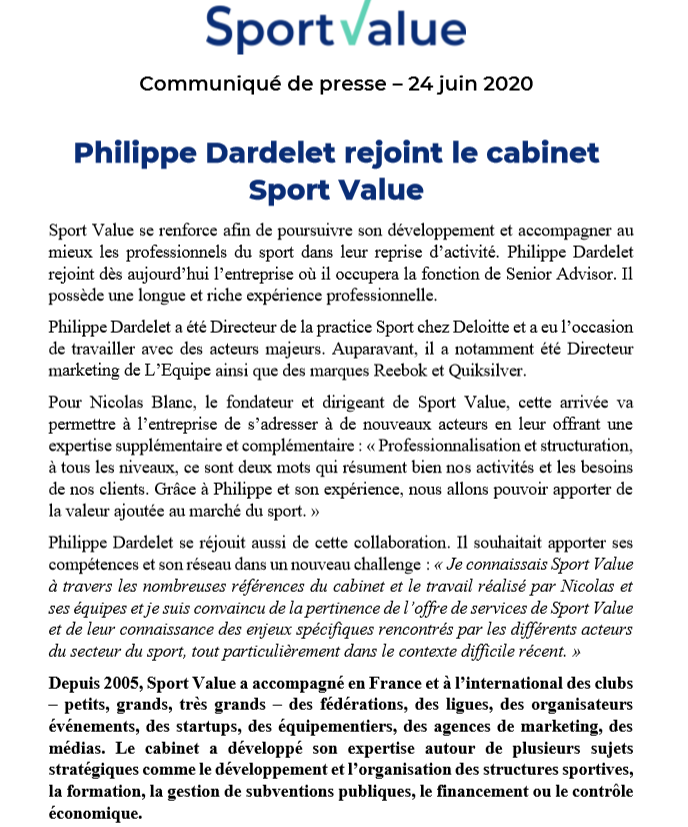Une recrue très expérimentée. Nous sommes heureux de vous annoncer l'arrivée de Philippe Dardelet au sein de notre équipe 🙂 ⤵️