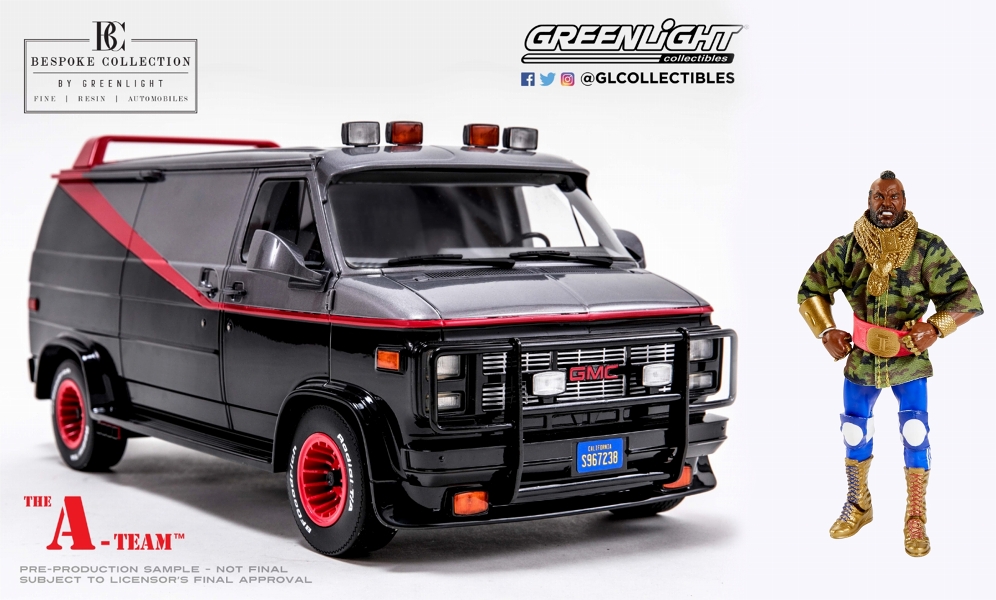 豆魚雷 Pa Twitter そんなmr T ミスターt の新フィギュアが6インチだったので 今予約受付中の 特攻野郎aチーム 劇中車 と並んでもらいました 同スケールなので簡単コラ 1 12スケールなんでgmcバンが超デケェェェ そりゃこのお値段するわ 納得 こちらは車庫証明