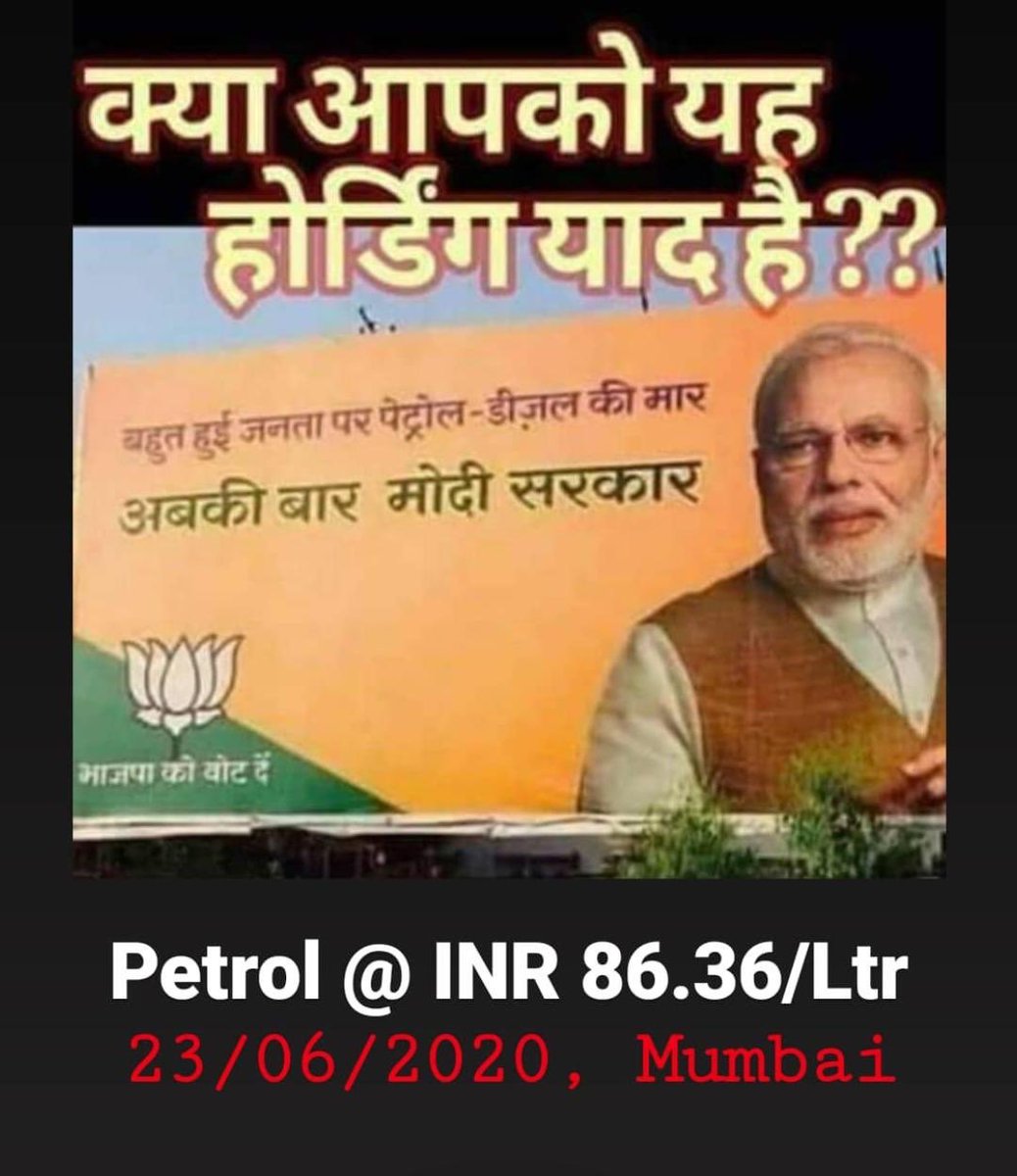 vijendrajaswal's tweet image. Bhakto kuch yaad aya???...

Petrol-Diesel toh ab tak muft milna chahiye tha....

#ModiStopLootingIndia