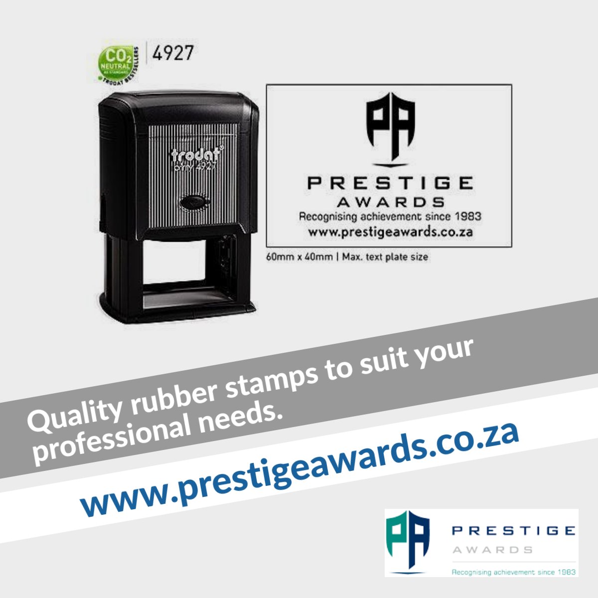 View our range of premium rubber stamps at: prestigeawards.co.za

#Range #Premium #Rubber #Stamps