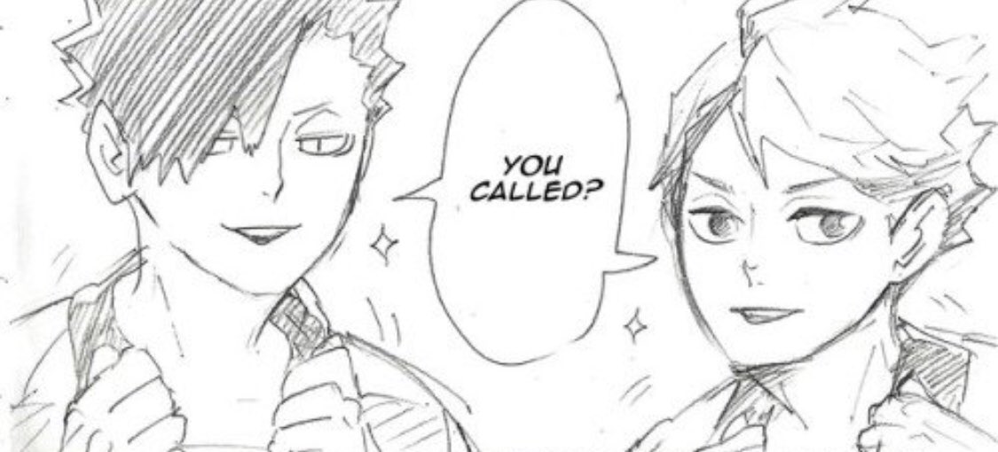 SHUT UP HAKSHQJAHAKASK “YOU CALLED?” JSKDKWKS YEAH BITCH WE BEEN CALLING SO PLS PICK UP THE PHONE AND SHOW UP IN THE MANGA SOON !!!!