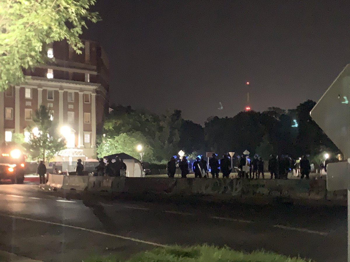 Police are surrounding the statue of Robert E. Lee. We were filmed by one officer when we arrived.