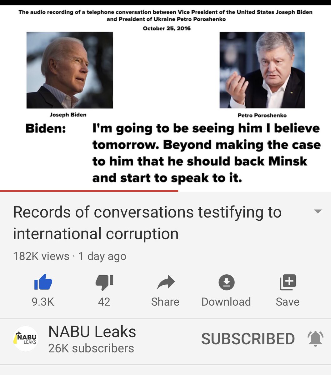 10/2016 call btween Biden and Poroshenko ab Biden’s convo with the PM, Arseniy....odd. Shouldn’t the “president” Poroshenko do this or is Biden the real Pres of Ukraine and Poroshenko is a figurehead?