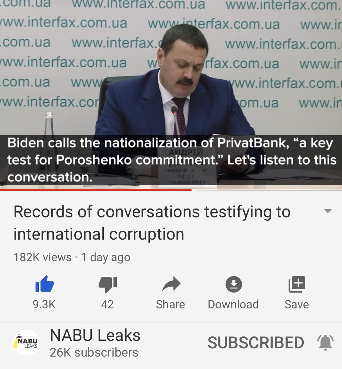Biden says he will do that. Investigators outline the difference between the approach with Onyshchenko and the guarantees for Yatsenyuk and then it’s back to Privat bank aka BankOBiden and leads into next recoded convo between Biden and Poroshenko