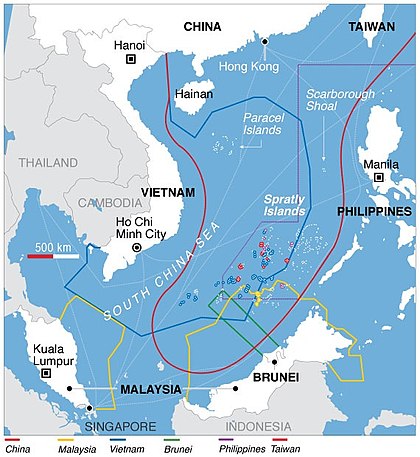 CHINESE TERRITORIAL DISPUTES***********************************6)Involved in a complex dispute over the Spratly Islands with Malaysia, the Philippines, Vietnam, Taiwan, and possibly Brunei.