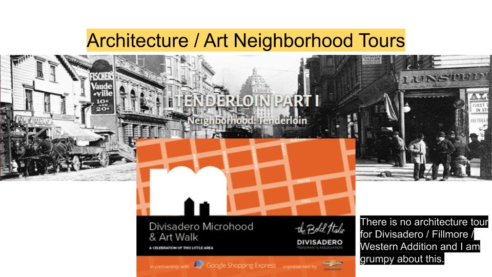 DO 5: CELEBRATE COMMUNITY. Shop local, and get to know the small business owners and workers. Support the culture there. Go to art events - they are fun and often have wine and always have cool people. Take an architecture tour and learn about the history of your neighborhood.