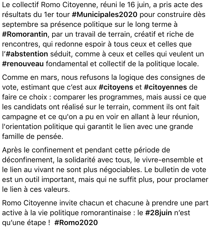 RomoCitoyenne's tweet photo. #Municipales2020 #Romorantin #Romo2020 #Romocitoyenne https://t.co/gwJM2IgFo2