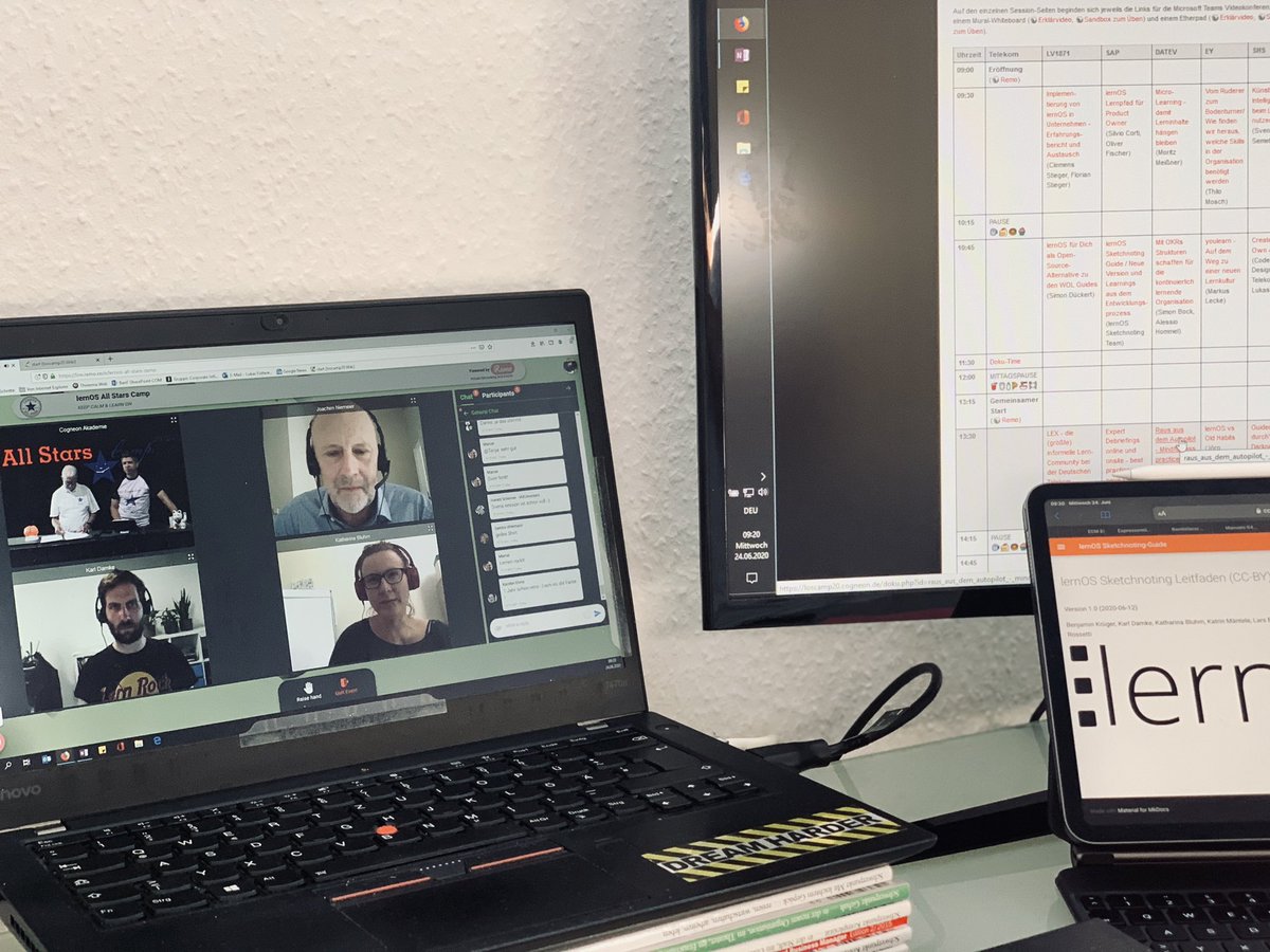 lukizzl's tweet image. Die Qual der Wahl und #FOMO bereits vorprogrammiert: 20 spannende Sessions beim #lernOS Allstars Camp 🙌🏼 #loscamp20

Freue mich auf lernOS im Unternehmen, #Sketchnoting, Guided Tour durchs #Darknet und digitale #Workshops 🚀