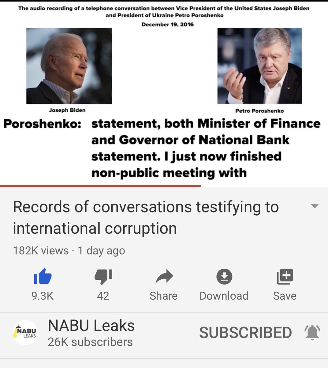 More of the 12/2016 call that ends with Biden promising Poroshenko more money. OUR money FYI.