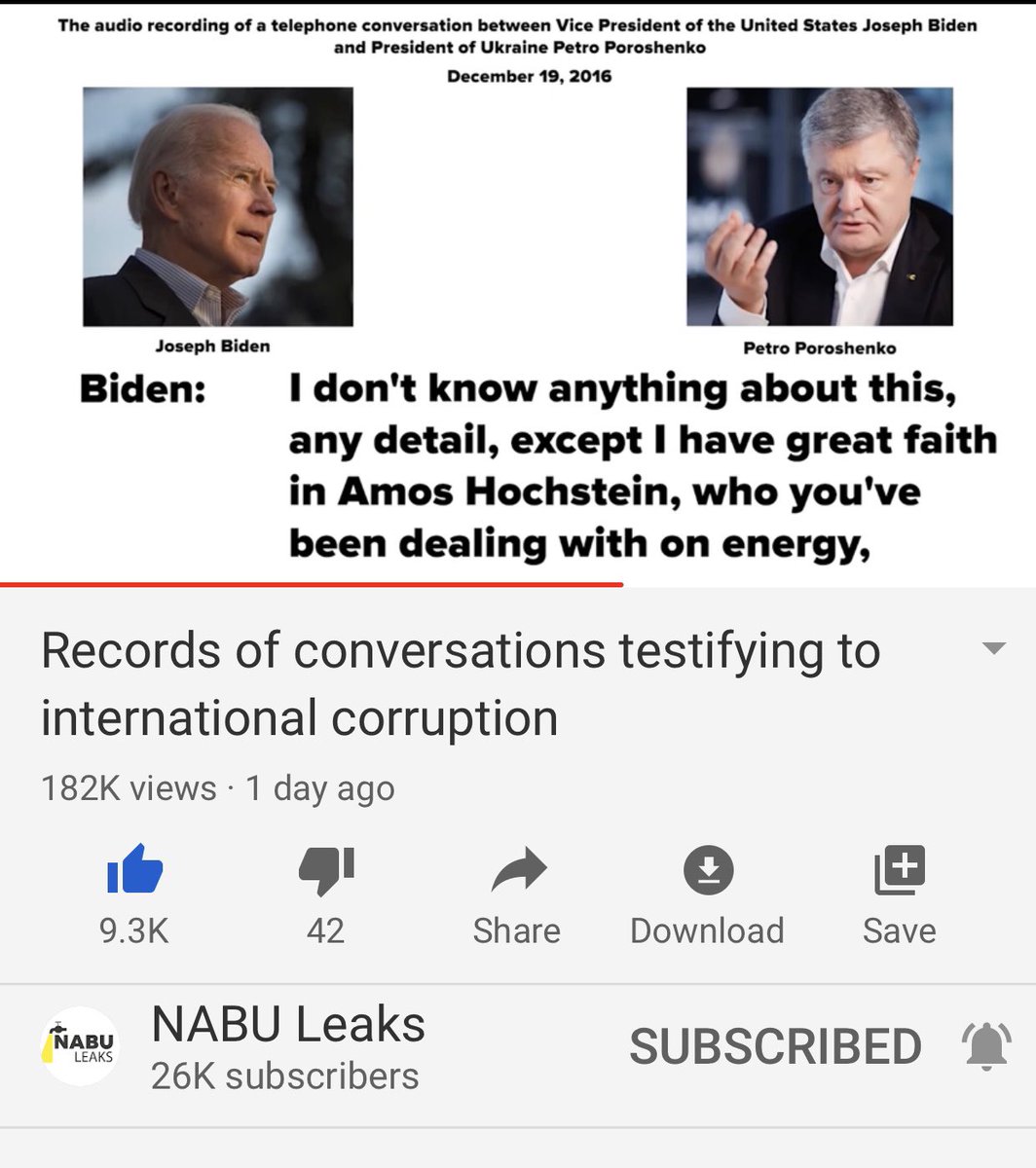 More 12/2016 and Biden says this is a key test for how Poroshenko is committed to fighting corruption but it’s only because someone’s listening in on the call. Biden IS the corruption. Then it shifts to Naftogaz and Biden’s saying there’s talk about going after the chairman