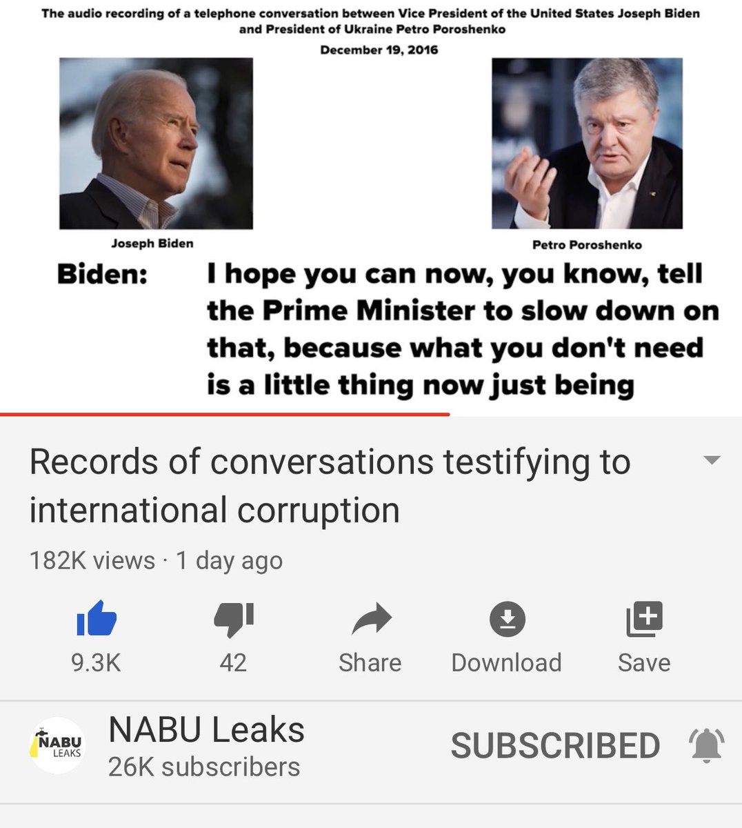 More 12/2016 call and Biden tells Poroshenko to tell the PM to slow down and then Poroshenko details the work he did to nationalize Privat bank and how the media cooperated with him and said what he wanted them to. Sounds familiar