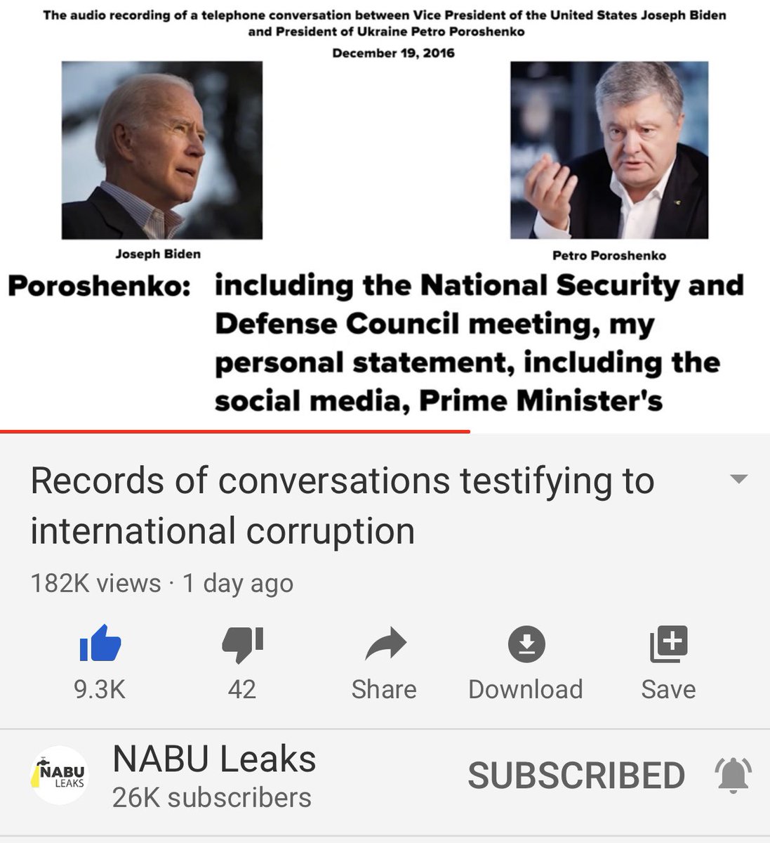 More 12/2016 call and Biden tells Poroshenko to tell the PM to slow down and then Poroshenko details the work he did to nationalize Privat bank and how the media cooperated with him and said what he wanted them to. Sounds familiar