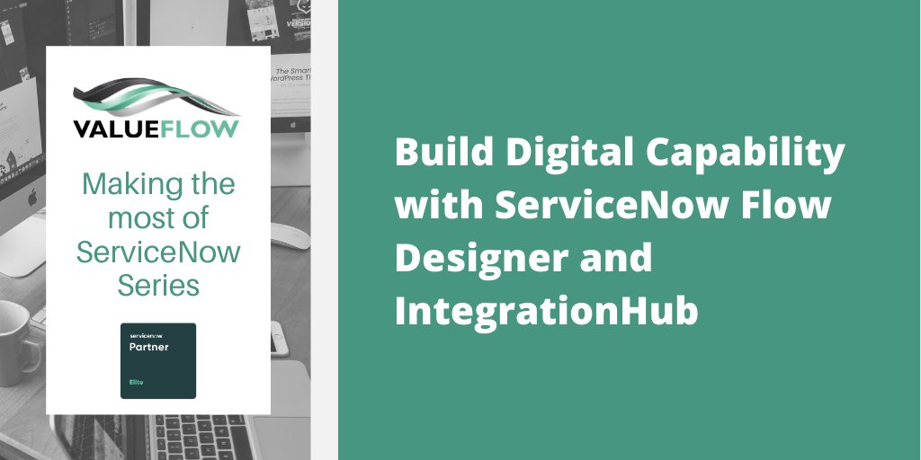 ValueFlowIT's tweet photo. At ValueFlow we have created the 'Making the most of ServiceNow Series'. The latest blog will help you rapidly improve your end to end digital workflow. Check it out: https://t.co/Ei6Vxi3JlE
#ServiceNow #DigitalTransformation #workflow #automation #Digitaloperatingmodel #DevOps https://t.co/5aNJL7Oggq