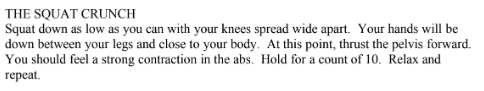 THE SQUAT CRUNCH