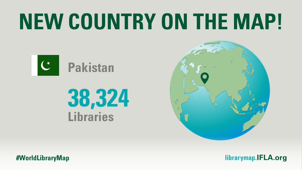IFLA_LibraryMap's tweet image. #LibraryData for #Libraries in #Pakistan 🇵🇰 is now available in the @IFLA #WorldLibraryMap. 
Thank you, the Department of Library & Information Science, the @theiubwp for this contribution!
Check this #data and much more at: bit.ly/2YdsWK4
