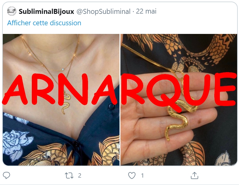 SubliminalShop's tweet image. ARNAQUE : Commande passée, colis jamais expédié. Après, ils vous bloquent sur les réseaux sociaux. Impossible de les contacter. Les photos proviennent des sites Wish et Aliexpress. C'est une FAUSSE boutique. ATTENTION !
