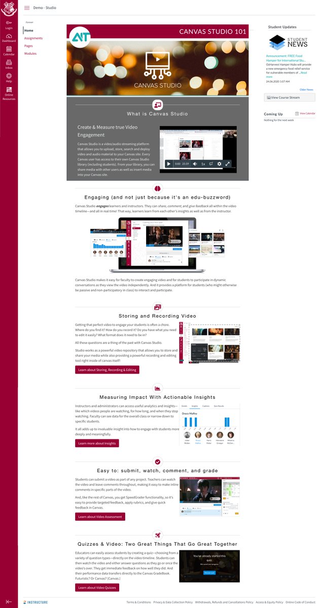 eduridden's tweet image. Want to learn all about #CanvasStudio for @CanvasLMS? I made a course to inform my educators as we rolled out this awesome tool and &amp;amp; Im happy to share the public link. Would love feedback if you have any. ait.instructure.com/courses/2002  #guides #video #education #edutech @Instructure
