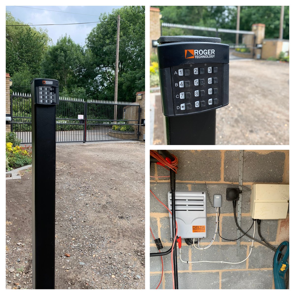 DeltaDoorSystem's tweet photo. Our customer wanted a keypad entry but didn't want a channel dug to connect it to the control panel.

Our solution was to use a Roger Technology Wireless Keypad.

We also installed a Came ZL24J control Panel.

An excellent solution to meet the customers need.

#rodgertechnology https://t.co/MGomZUTd98