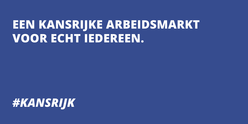 In Nederland zijn er 2,8 miljoen mensen die niet of onvoldoende kunnen meedoen op de arbeidsmarkt. En elke crisis komen daar meer mensen bij. Wij willen structurele verandering. Doe je mee? 👉nederlandkansrijk.nl #KansRijk
