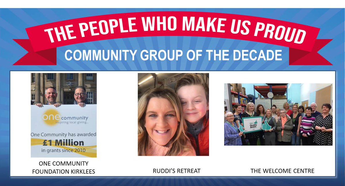 CommunityAwards's tweet photo. Congratulations to @oc_kirklees @Ruddisretreat &amp; @Welcome_Hudds finalists in the Community Group of the Decade Award. Find out more and who wins at 6.30pm on 25/6/20 via https://t.co/sEpjkscfw3 #ECA2020 in association with 
@SyngentaHD2 https://t.co/5SlcVAkmRO