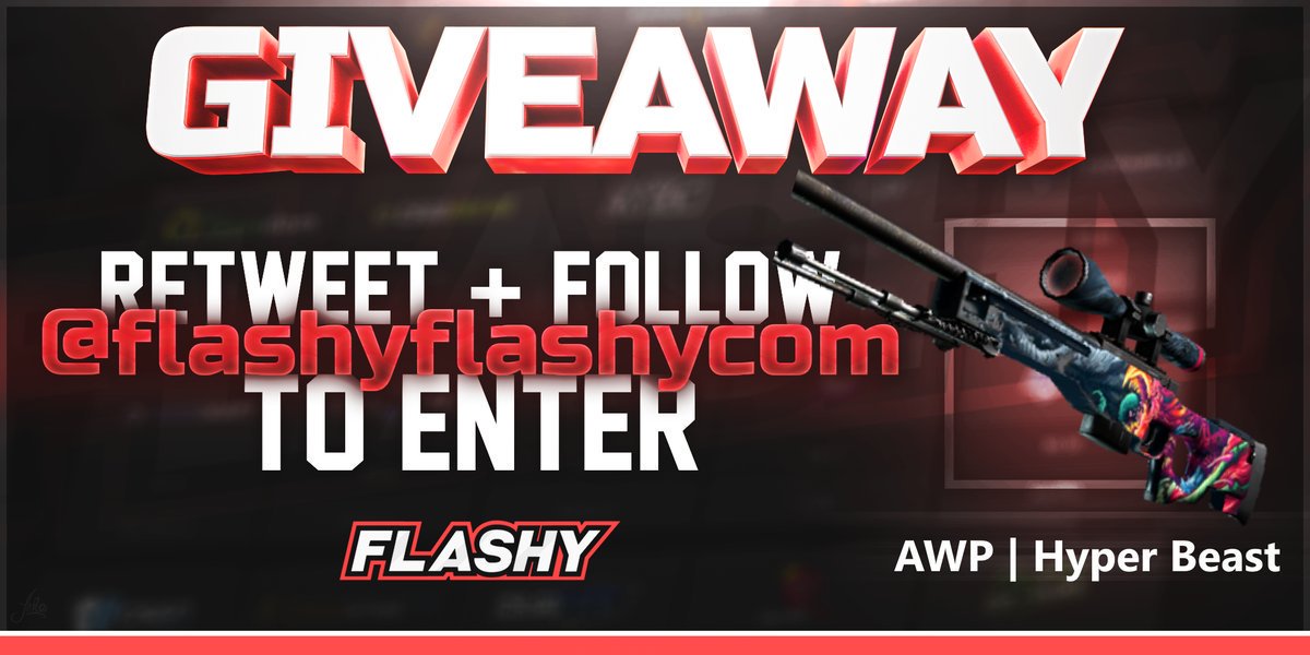 flashyflashycom's tweet photo. 🔥 24H GIVEAWAY !!! 🏆 AWP Hyper Beast !

To win:
✔️ Visit for free codes: https://t.co/EmdZFb7zLx
✔️ Visit for more raffles: https://t.co/B9734CUg7G
✔️ Retweet
✔️ Follow us
✔️ Turn on twitter notifications

#flashyflashy #giveaway #csgoskins #CSGOGiveaway https://t.co/7Ui3x7v0pd