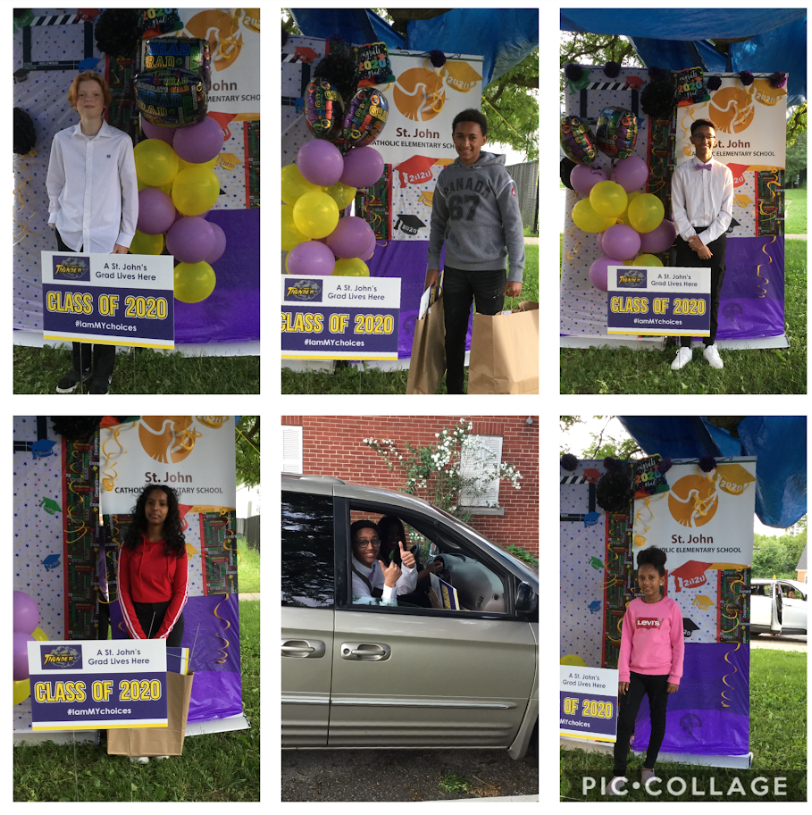 grade8stjohns's tweet photo. 3/6 Last night, we celebrated our Grade 8 Graduates with a Virtual ceremony and a Celebratory Grad Drive Thru! Thanks to everyone who pitched in to make the night a huge success  @stjthunder #Graduation2020 #WeCanAdapt https://t.co/n7EVT2nzl4