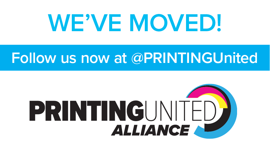 Follow Us at @PRINTINGUnited (@oldprintingu) on Twitter photo We’ve joined the PRINTING United Alliance! Follow us at <a href="/PRINTINGUnited/">PRINTING United Alliance</a> for more details and content for the #PrintingIndustry. We’ve joined the PRINTING United Alliance! Follow us at <a href="/PRINTINGUnited/">PRINTING United Alliance</a> for more details and content for the #PrintingIndustry.