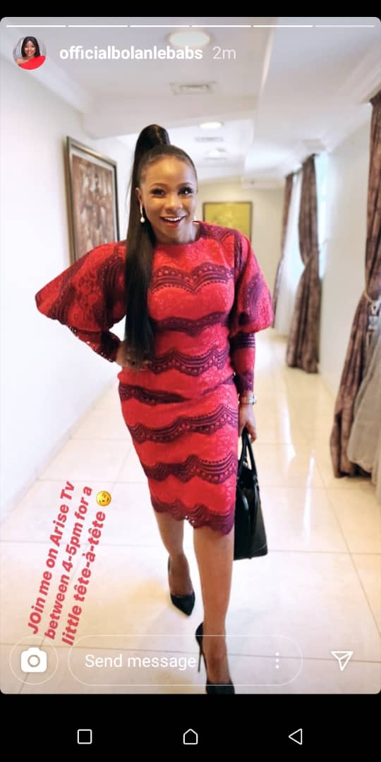 Queenandey2's tweet photo. Her eyes clear with clarity,
Courageous, curious, calm.
With her confident stride she glide into today.
Her words a balm to soothe, sparked mind of energy. Watch out for her on Arise today. A Queen I stan
#26thForBolanle 
#FridayForbolanle https://t.co/Vfi97os2IT