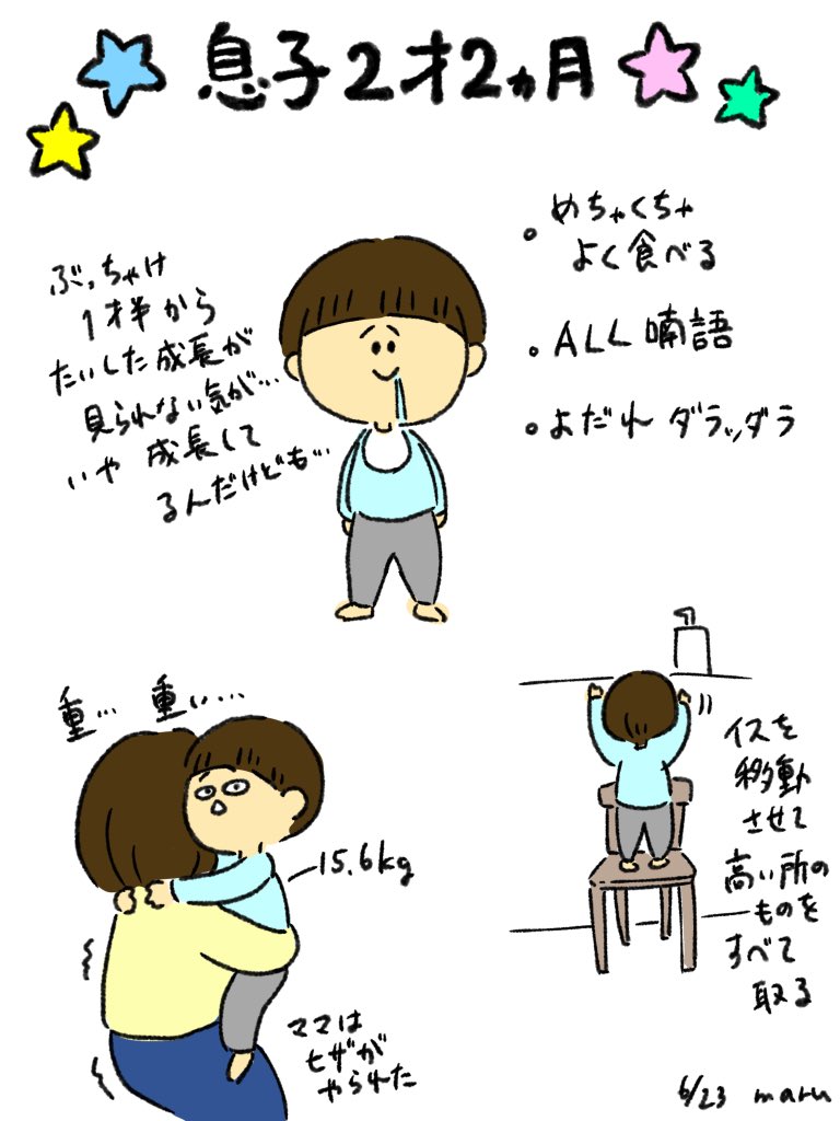 2歳2ヶ月すぎてた!
#まる育児日記 
