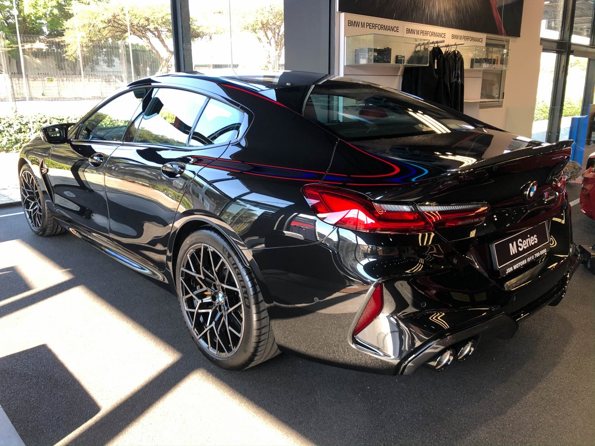 Zero2turbo Com Talk About Presence The Menacing Bmw M8 Competition Gran Coupe Finished In Black Sapphire Metallic Sitting Pretty At Bmw Bryanston Exoticspotsa Zero2turbo Southafrica Bmw M8competition Grancoupe