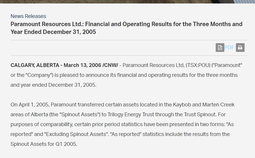 Going back a while - from the spinout of Trilogy  $TET,  $MGM,  $PMT, - the sale of oil sands assets to  $MEG- to the sale of Montney assets  $VII (they did well on price though, even if  $VII's stock is now shit) 3/n