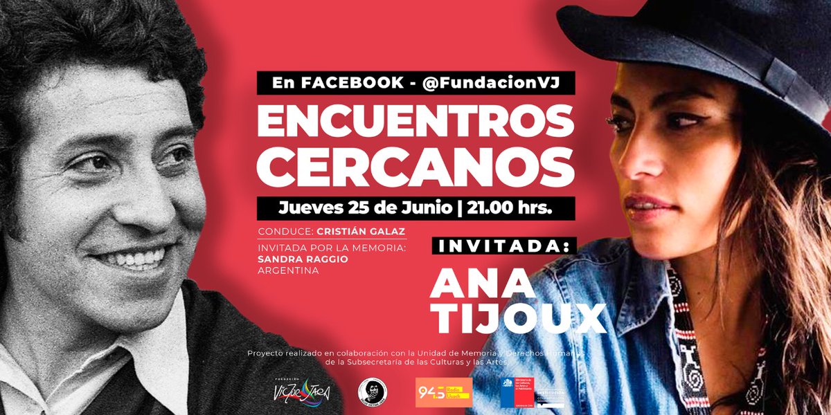 AfucapCultura's tweet photo. Este jueves #EncuentrosCercanos @FundVictorJara con @anatijoux un esfuerzo compartido para una actividad en la que han trabajado nuestrxs compañerxs de la Unidad de #Memoria y #DDHH. https://t.co/MeD5AnVpN8