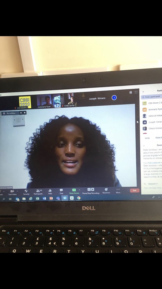 Our plenary speaker <a href="/vanessa_vash/">Vanessa Nakate</a>, youth activist from Uganda states “The youth are showing you the direction”at today’s session. A powerful call for #ClimateAction #CSSI2020