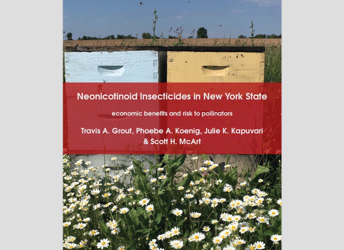 For pollinator week, we’re releasing our 432-page risk-benefit analysis for neonicotinoid insecticides (see link below). A brief synopsis via this thread (1/18)….  https://pollinator.cals.cornell.edu/pollinator-research-cornell/neonicotinoid-report/