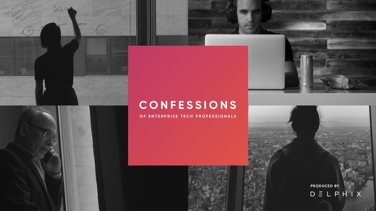Delphix's tweet photo. It's time for the confessional—from non-production mishaps to business-crippling #security gaps. Hear the worst-kept secrets from enterprise data teams as they navigate #DigitalTransformation. https://t.co/IwVHMoC6Hy #dataconfessions #datacompany #devops #dataops https://t.co/g4ahgTN9AU